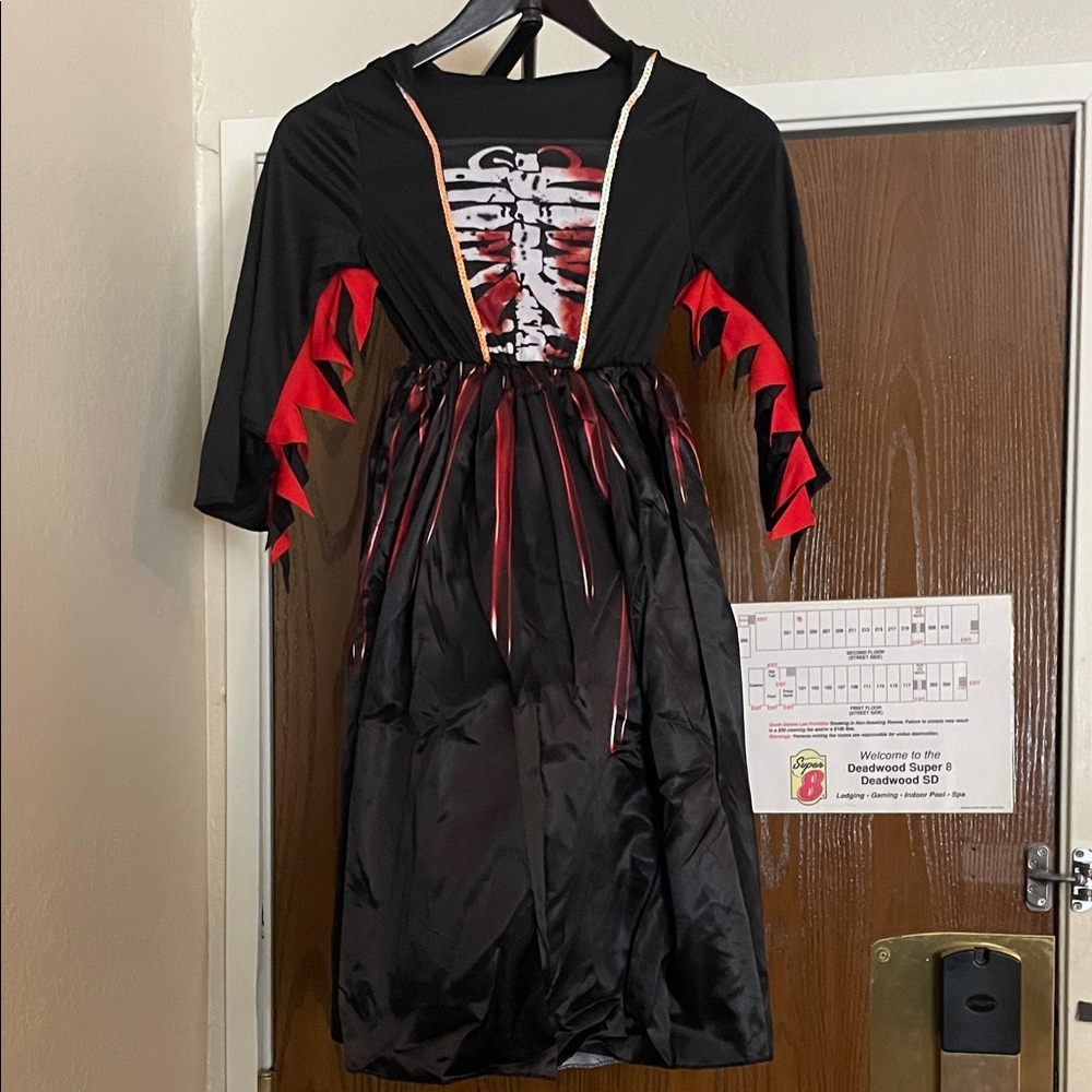 Black And Red Hooded Halloween Dress Costume. NWOT. Size S.